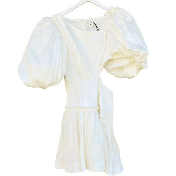 AJE Chateau Mini Dress Ivory - Picture 6 of 10